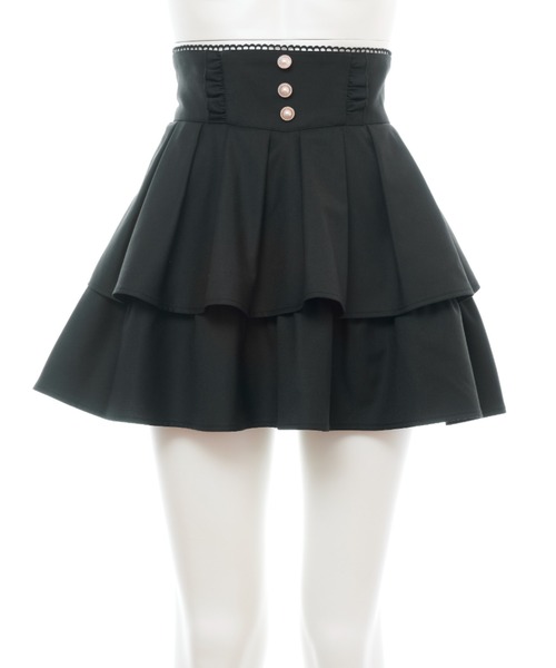 Secret Honey（シークレットハニー）の「ティアードタックフレアスカパン（スカート・レディース・ワインレッド/ブラック・MEDIUM）」の11枚目の写真