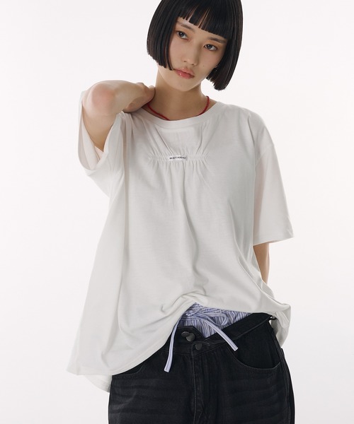 NOTHINGEVERYTHING plage シャーリングカットソー ホワイト 2025年最新】Plage カラー：ホワイト系 半袖(Tシャツ)の人気