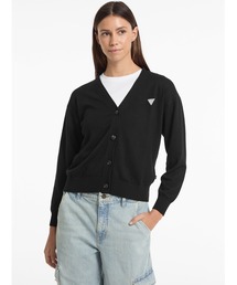 GUESS JEANS Ls Vn Mini Triangle Cardi カーディガン レディース