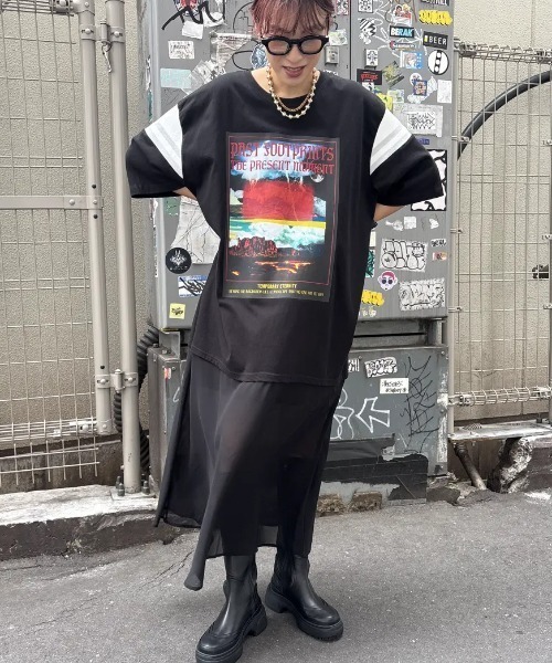 OKIRAKU（オキラク）の「(OKIRAKU×ROSE BUD)SHOULDER LINE LAYERED DRESS（ワンピース・レディース・ホワイト/ブラック・ONE SIZE）」の20枚目の写真