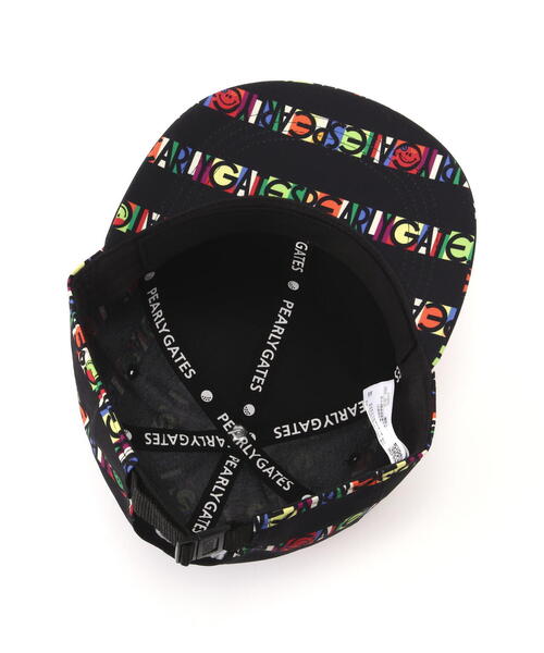 PEARLY GATES（パーリーゲイツ）の「【PEARLY GATES】Bio PG SMILEシールボーダー柄UVフラットブリムキャップ (UNISEX)（キャップ・レディース・ダークインディゴブルー/ホワイト系その他・FREE）」の11枚目の写真