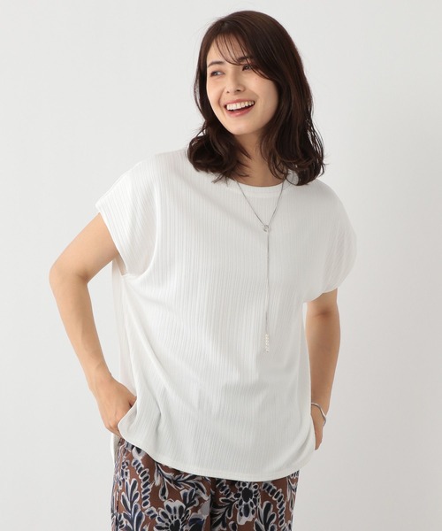 FOUND GOOD（ファウンドグッド）の「キャシャミエフレンチ/リブ（Tシャツ/カットソー・レディース・グレー系8/ネイビー/オレンジ系5/グリーン系5/ブラック/ホワイト系5・L/M/S）」の2枚目の写真