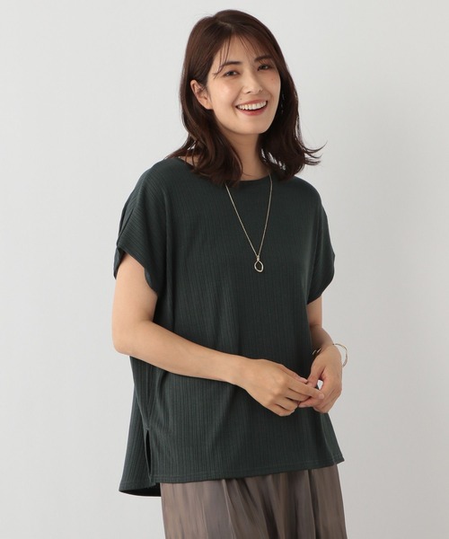 FOUND GOOD（ファウンドグッド）の「キャシャミエフレンチ/リブ（Tシャツ/カットソー・レディース・グレー系8/ネイビー/オレンジ系5/グリーン系5/ブラック/ホワイト系5・L/M/S）」の4枚目の写真