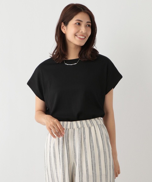 FOUND GOOD（ファウンドグッド）の「キャシャミエフレンチ/リブ（Tシャツ/カットソー・レディース・グレー系8/ネイビー/オレンジ系5/グリーン系5/ブラック/ホワイト系5・L/M/S）」の3枚目の写真