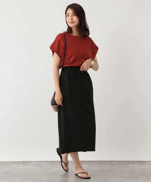 FOUND GOOD（ファウンドグッド）の「キャシャミエフレンチ/リブ（Tシャツ/カットソー・レディース・グレー系8/ネイビー/オレンジ系5/グリーン系5/ブラック/ホワイト系5・L/M/S）」の22枚目の写真