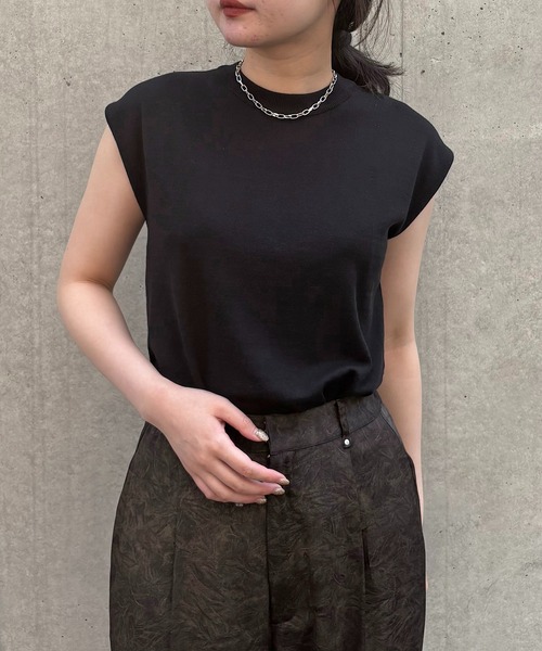 ニット セーター 「＆g'aime」フレンチスリーブニット　Cap Sleeve Knit Top レディース &g'aime】フレンチスリーブニット Cap Sleeve Knit Top（ニット