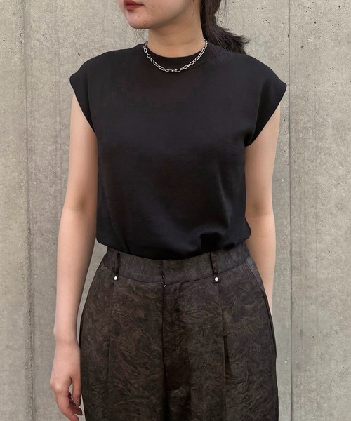 セール】【&g'aime】フレンチスリーブニット Cap Sleeve Knit