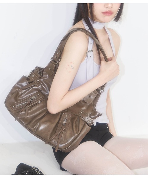 セール】【ILLIGO】アンバー バックル ショルダーバッグ AMBER