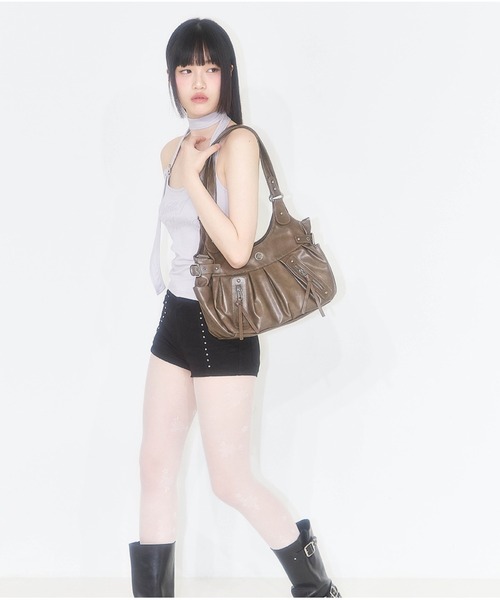 セール】【ILLIGO】アンバー バックル ショルダーバッグ AMBER