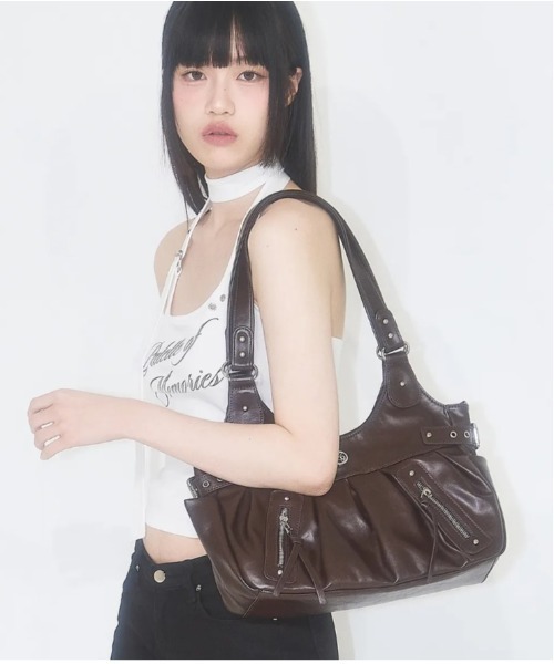 セール】【ILLIGO】アンバー バックル ショルダーバッグ AMBER