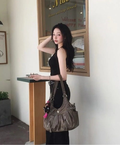 セール】【ILLIGO】アンバー バックル ショルダーバッグ AMBER