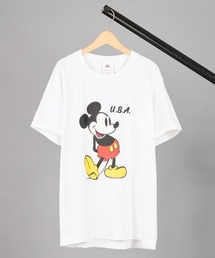 【 GOODWEAR / グッドウェア 】Disney Collection Mickey USA ERROR PRINT TEE