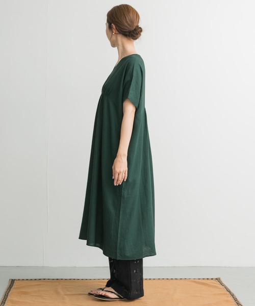ウーチャン/ so ⿻ リネン 薄手 ワンピース 羽織り 黒 紫外線対策 Sawa a la mode レディース ワンピース 紺 ネイビー 羽織り