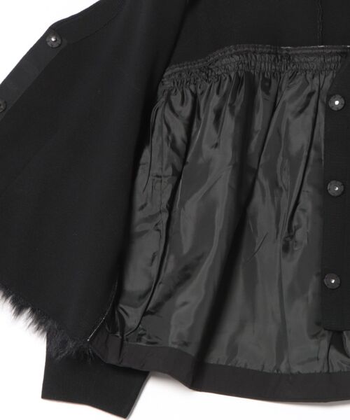 Marilyn Moon（マリリンムーン）の「shaggy pocket milano rib jacket（その他アウター・レディース・ブラック/グレー/アイボリー・FREE）」の5枚目の写真