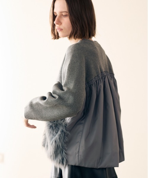 MARILYN MOONマリリンムーン　リアルファージャケット セール】shaggy pocket milano rib jacket（その他アウター）｜Marilyn