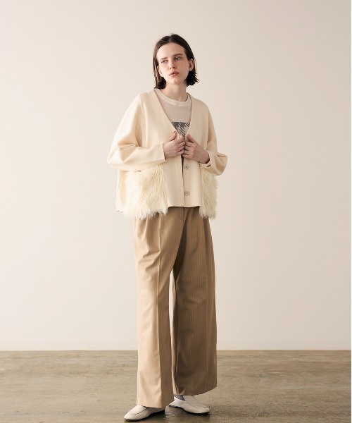 Marilyn Moon（マリリンムーン）の「shaggy pocket milano rib jacket（その他アウター・レディース・ブラック/グレー/アイボリー・FREE）」の10枚目の写真