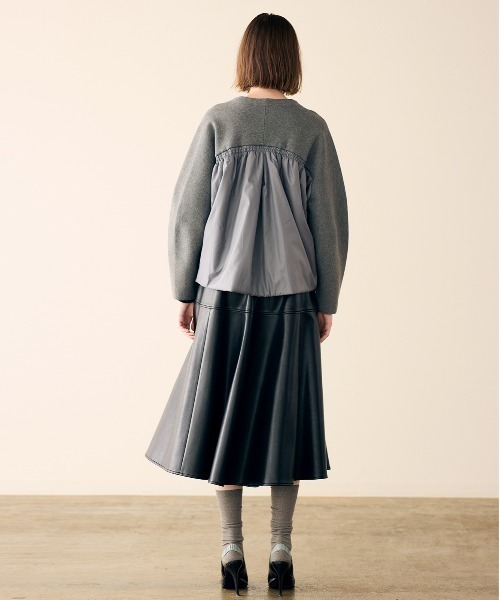 Marilyn Moon（マリリンムーン）の「shaggy pocket milano rib jacket（その他アウター・レディース・ブラック/グレー/アイボリー・FREE）」の13枚目の写真