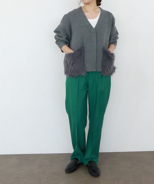 Marilyn Moon（マリリンムーン）の「shaggy pocket milano rib jacket（その他アウター・レディース・ブラック/グレー/アイボリー・FREE）」の15枚目の写真