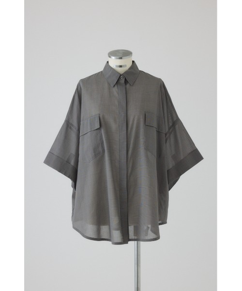 RIM ARK リムアーク スタンドカラー オーバーサイズ シャツ RIM.ARK | Urban shirt OP (LONG DRESS ) |RIM.ARK ONLINE STORE