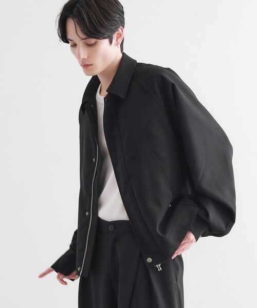 tk.TAKEO KIKUCHI（ティーケータケオキクチ）の「カーブシームフライトブルゾン（ブルゾン・メンズ・ブラック/ブラウン系・01/02/03）」の2枚目の写真