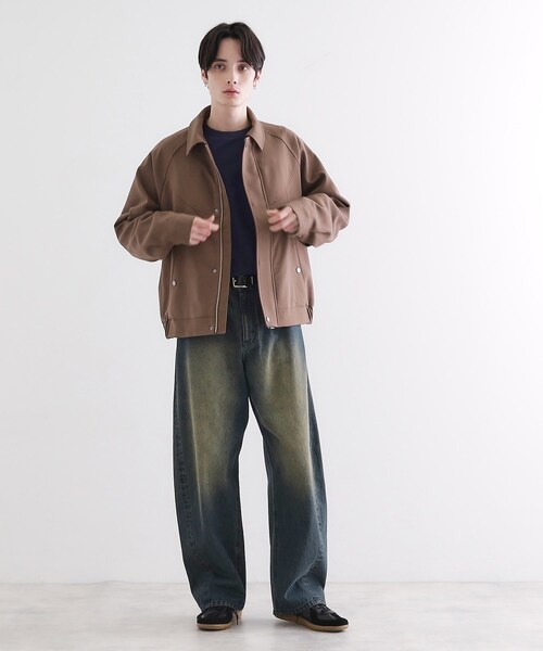 tk.TAKEO KIKUCHI（ティーケータケオキクチ）の「カーブシームフライトブルゾン（ブルゾン・メンズ・ブラック/ブラウン系・01/02/03）」の5枚目の写真