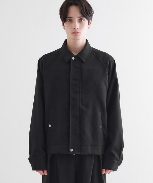 tk.TAKEO KIKUCHI（ティーケータケオキクチ）の「カーブシームフライトブルゾン（ブルゾン・メンズ・ブラック/ブラウン系・01/02/03）」の12枚目の写真