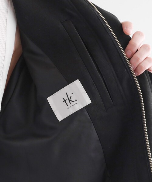 tk.TAKEO KIKUCHI（ティーケータケオキクチ）の「カーブシームフライトブルゾン（ブルゾン・メンズ・ブラック/ブラウン系・01/02/03）」の20枚目の写真