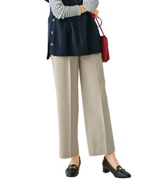 サマ見えS美脚タック使いワイドパンツ65