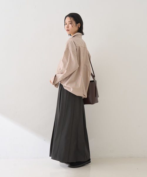 Rouge vif（ルージュヴィフ）の「ストライプメンズライクシャツ（シャツ/ブラウス・レディース・パープル/キャメル・フリー）」の16枚目の写真