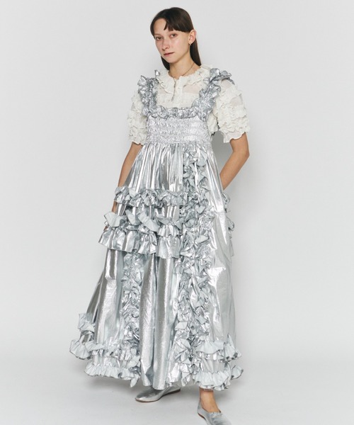 PERNA（ペルナ）の「ホイップフリルブラウス（シャツ/ブラウス・レディース・ブラック/ホワイト・FREE）」の11枚目の写真