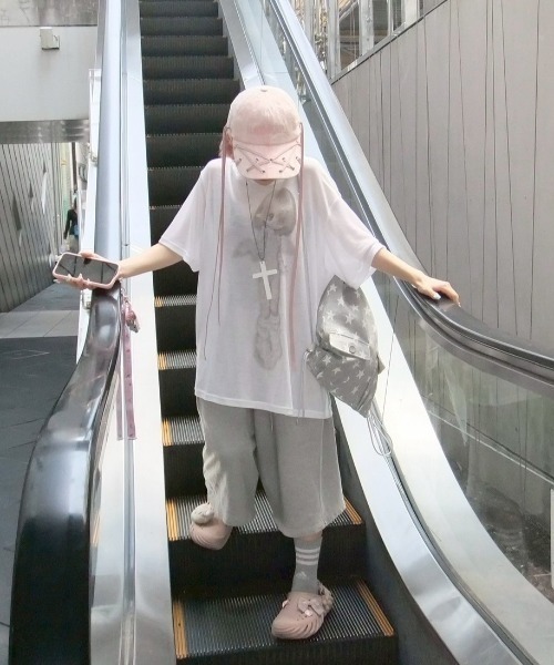 SETUPEXE（セットアップイーエックスイー）の「【SETUP‐EXE】STAR POCKET GYM SACK / 【セットアップエグゼ】スターポケットリュック（バックパック/リュック・レディース・杢グレー/ブラック・ONE SIZE）」の22枚目の写真