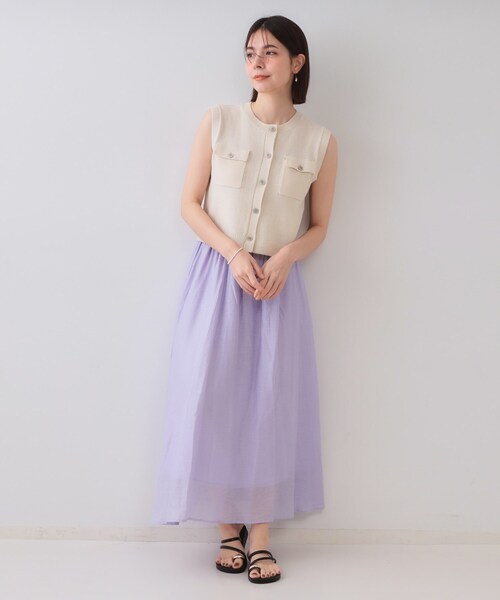 OPAQUE.CLIP（オペークドットクリップ）の「ダブルポケットニット【洗濯機洗い可】（ニット/セーター・レディース・グリーン/ブラウン系その他/アイボリー・38/40）」の22枚目の写真