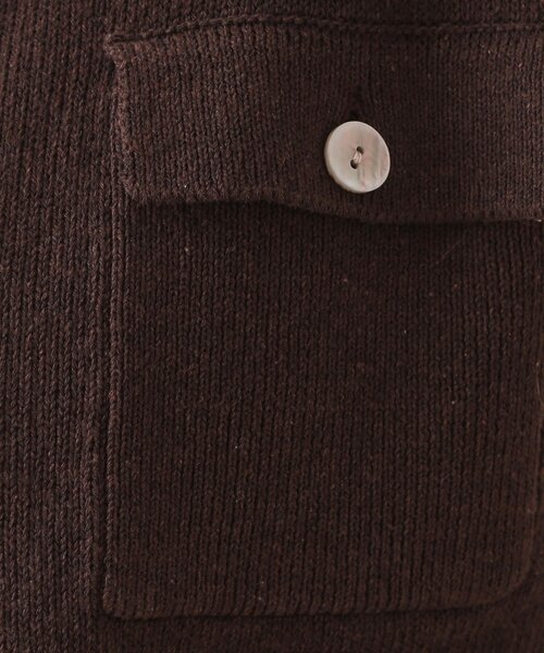 OPAQUE.CLIP（オペークドットクリップ）の「ダブルポケットニット【洗濯機洗い可】（ニット/セーター・レディース・グリーン/ブラウン系その他/アイボリー・38/40）」の6枚目の写真