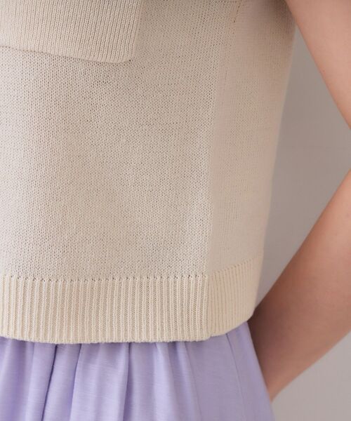 OPAQUE.CLIP（オペークドットクリップ）の「ダブルポケットニット【洗濯機洗い可】（ニット/セーター・レディース・グリーン/ブラウン系その他/アイボリー・38/40）」の13枚目の写真