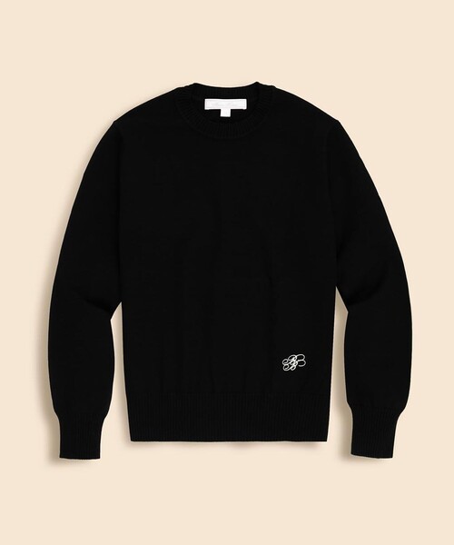 BROOKS BROTHERS(ブルックスブラザーズ)の「【Double B Collection】レーヨン/ポリエステル BBロゴ クルーネックセーター(ニット/セーター・レディース・ネイビー/ブラック・SMALL/X-SMALL/LARGE/MEDIUM)」の2枚目の写真