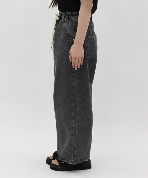 axes femme（アクシーズファム）の「イージーデニムパンツ（デニムパンツ・レディース・ケミカルウォッシュ/インディゴブルー/グレー・FREE）」の5枚目の写真