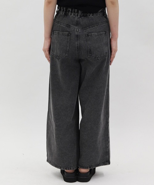 axes femme（アクシーズファム）の「イージーデニムパンツ（デニムパンツ・レディース・ケミカルウォッシュ/インディゴブルー/グレー・FREE）」の6枚目の写真