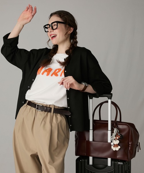 BONLECILL Marche（ボンルシールマルシェ）の「【BONLECILL Marche】《大容量》キャリーオンボストンバッグ（ボストンバッグ・レディース・ブラック/ブラウン・FREE）」の12枚目の写真