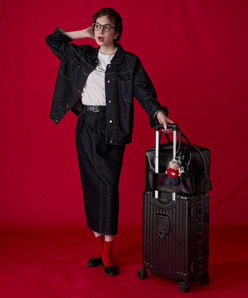 BONLECILL Marche（ボンルシールマルシェ）の「【BONLECILL Marche】《大容量》キャリーオンボストンバッグ（ボストンバッグ・レディース・ブラック/ブラウン・FREE）」の6枚目の写真