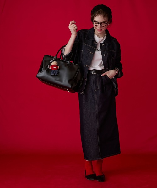 BONLECILL Marche（ボンルシールマルシェ）の「【BONLECILL Marche】《大容量》キャリーオンボストンバッグ（ボストンバッグ・レディース・ブラック/ブラウン・FREE）」の7枚目の写真