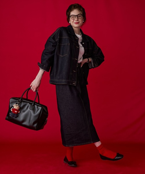 BONLECILL Marche（ボンルシールマルシェ）の「【BONLECILL Marche】《大容量》キャリーオンボストンバッグ（ボストンバッグ・レディース・ブラック/ブラウン・FREE）」の8枚目の写真