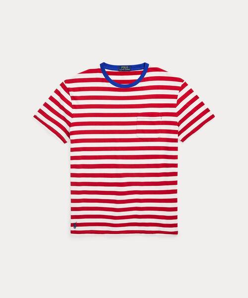 【RRL】ストライプドロゴジャージーTシャツ ストライプド ロゴ ジャージー Tシャツ | ラルフ ローレン公式