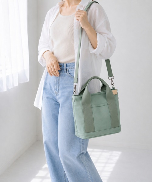 BACKYARD FAMILY（バックヤードファミリー）の「CIARA 2WAY ミニショルダーバッグ（トートバッグ・レディース・ベージュ/ネイビー/グリーン/ピンク/ブラック・FREE）」の3枚目の写真