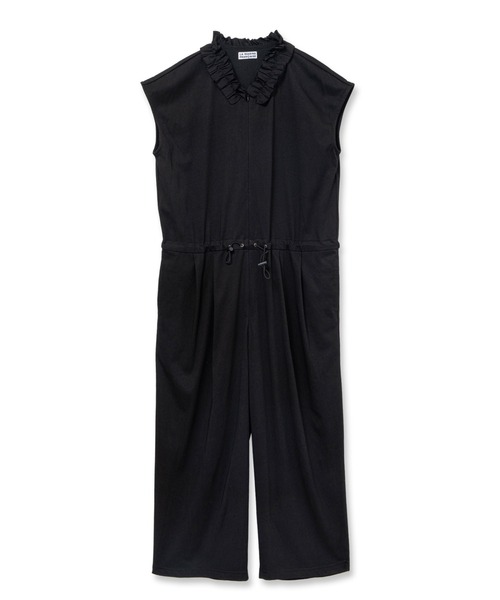 LA MARINE FRANCAISE（マリン フランセーズ）の「ジャージーフリルコンビネゾン（サロペット/オーバーオール・レディース・ブラック/グレー・FREE）」の2枚目の写真