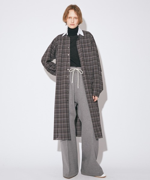 beautiful people(ビューティフルピープル)の「double-front sheerwool check shirtdress(シャツワンピース・レディース・ブラウン・36/34)」の7枚目の写真