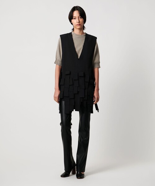 AEWEN MATOPH（イウエン マトフ）の「＜AEWEN MATOPH＞フリンジミニワンピース（ワンピース・レディース・ベージュ/ブラック・FREE）」の8枚目の写真