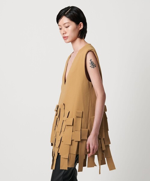 AEWEN MATOPH（イウエン マトフ）の「＜AEWEN MATOPH＞フリンジミニワンピース（ワンピース・レディース・ベージュ/ブラック・FREE）」の10枚目の写真