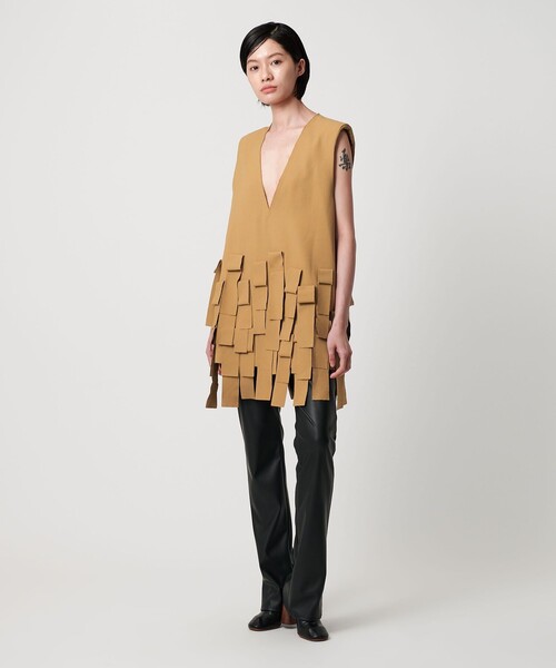 AEWEN MATOPH（イウエン マトフ）の「＜AEWEN MATOPH＞フリンジミニワンピース（ワンピース・レディース・ベージュ/ブラック・FREE）」の12枚目の写真