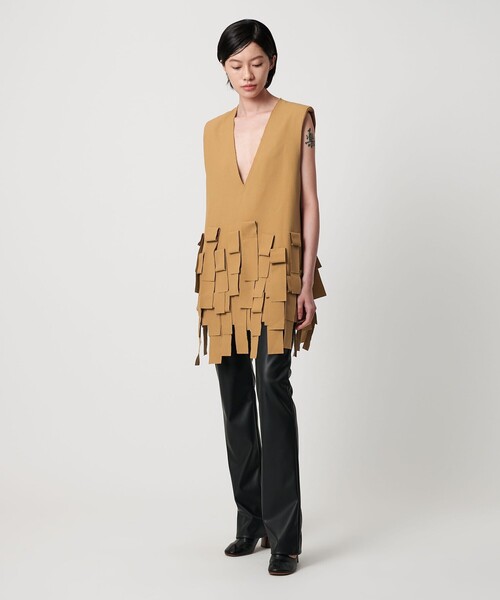 AEWEN MATOPH（イウエン マトフ）の「＜AEWEN MATOPH＞フリンジミニワンピース（ワンピース・レディース・ベージュ/ブラック・FREE）」の13枚目の写真