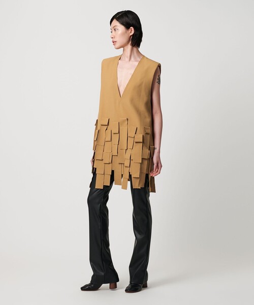 AEWEN MATOPH（イウエン マトフ）の「＜AEWEN MATOPH＞フリンジミニワンピース（ワンピース・レディース・ベージュ/ブラック・FREE）」の14枚目の写真